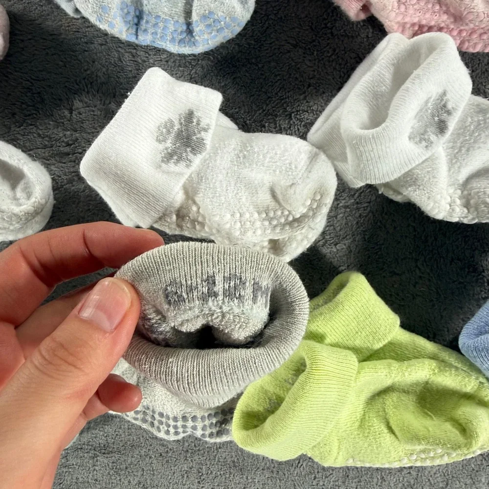 Bombas Gripper Socks Baby 6-12 Months Multicolor Good Lot of 17 Ankle